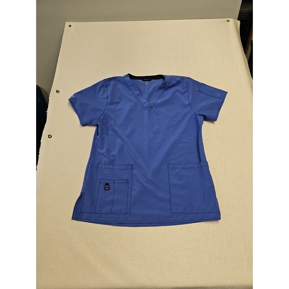 Carhartt Force Blue  Short Sleeve Medical Scrub Top Women's Size Medium